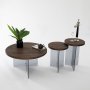 HANAH HOME Set stolova Serenity 2 Walnut Dark Grey - slika 5