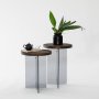 HANAH HOME Set stolova Serenity 2 Walnut Dark Grey - slika 1