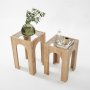 HANAH HOME Set stolova Seine 2 Oak Transparent - slika 2