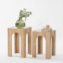 HANAH HOME Set stolova Seine 2 Oak Transparent - slika 3