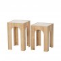 HANAH HOME Set stolova Seine 2 Oak Transparent - slika 5