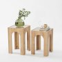 HANAH HOME Set stolova Seine 2 Oak Transparent - slika 1