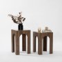 HANAH HOME Set stolova Seine 2 Transparent Walnut - slika 2