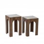 HANAH HOME Set stolova Seine 2 Transparent Walnut - slika 5