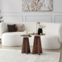 HANAH HOME Set stolova Mushroom 2 Gold Walnut - slika 2