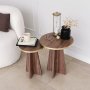 HANAH HOME Set stolova Mushroom 2 Gold Walnut - slika 4