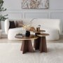 HANAH HOME Set stolova Mushroom 2 Gold Walnut - slika 5