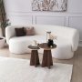 HANAH HOME Set stolova Mushroom 2 Gold Walnut - slika 1