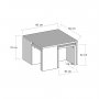 HANAH HOME Set stolova Ortanca Sapphire Oak - slika 2