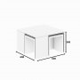 HANAH HOME Sto za dnevnu sobu Ortanca White - slika 4