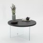 HANAH HOME Sto za dnevnu sobu Serenity Anthracite Transparent - slika 2