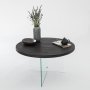 HANAH HOME Sto za dnevnu sobu Serenity Anthracite Transparent - slika 3