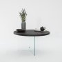 HANAH HOME Sto za dnevnu sobu Serenity Anthracite Transparent - slika 1