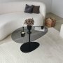 HANAH HOME Sto za dnevnu sobu Porto Dark Grey Black - slika 4