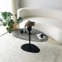HANAH HOME Sto za dnevnu sobu Porto Dark Grey Black - slika 5