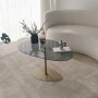HANAH HOME Sto za dnevnu sobu Porto Dark Grey Gold - slika 3