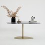 HANAH HOME Sto za dnevnu sobu Porto Dark Grey Gold - slika 5