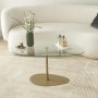 HANAH HOME Sto za dnevnu sobu Porto Transparent Gold - slika 4