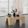 HANAH HOME Sto za dnevnu sobu Seine Dark Grey Oak - slika 1