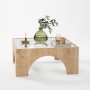 HANAH HOME Sto za dnevnu sobu Seine Oak Transparent - slika 3