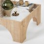 HANAH HOME Sto za dnevnu sobu Seine Oak Transparent - slika 4