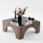 HANAH HOME Sto za dnevnu sobu Seine Walnut Dark Grey - slika 3