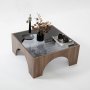 HANAH HOME Sto za dnevnu sobu Seine Walnut Dark Grey - slika 4