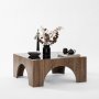 HANAH HOME Sto za dnevnu sobu Seine Walnut Dark Grey - slika 1