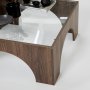 HANAH HOME Sto za dnevnu sobu Seine Transparent Walnut - slika 4