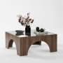 HANAH HOME Sto za dnevnu sobu Seine Transparent Walnut - slika 1