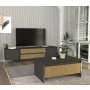 HANAH HOME Sto za dnevnu sobu Poem Anthracite Walnut - slika 4