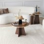 HANAH HOME Sto za dnevnu sobu Mushroom Gold Walnut v2 - slika 4