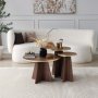 HANAH HOME Sto za dnevnu sobu Mushroom Gold Walnut v2 - slika 5