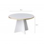 HANAH HOME Sto za dnevnu sobu Mushroom Gold White v2 - slika 5