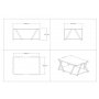 HANAH HOME Sto za dnevnu sobu Lara Anthracite White - slika 4