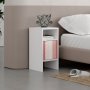 HANAH HOME Noćni stočić Grandma's White Zigzag - slika 1