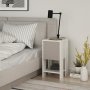 HANAH HOME Noćni stočić Ema White Light Mocha - slika 1