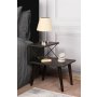 HANAH HOME Noćni stočić Cross Dark Brown - slika 1