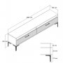 HANAH HOME TV polica Istanbul 2 WalnutAnthracite - slika 5