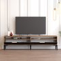 HANAH HOME TV polica Istanbul 2 WalnutBlack Marble - slika 2