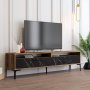 HANAH HOME TV polica Istanbul 2 WalnutBlack Marble - slika 3
