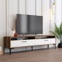 HANAH HOME TV polica Istanbul 2 WalnutWhite - slika 3