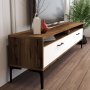 HANAH HOME TV polica Istanbul 2 WalnutWhite - slika 4