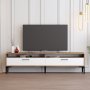 HANAH HOME TV polica Istanbul 2 WalnutWhite - slika 1