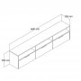 HANAH HOME TV polica Denoya 3 Kapakli Atlantic Pine - slika 5