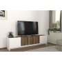 HANAH HOME TV polica Bonnel White Walnut - slika 1