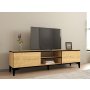 HANAH HOME TV polica Donat Sapphire Oak Black - slika 1