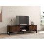 HANAH HOME TV polica Erem Walnut Black - slika 1