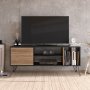 HANAH HOME TV polica Mistico (140) Walnut Black - slika 2