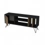 HANAH HOME TV polica Mistico (140) Walnut Black - slika 4